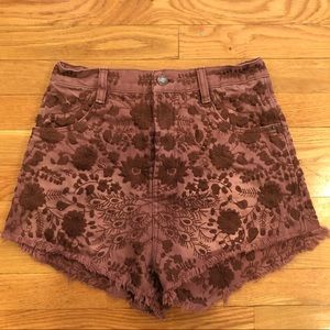 Free people embroidered shorts size: 27